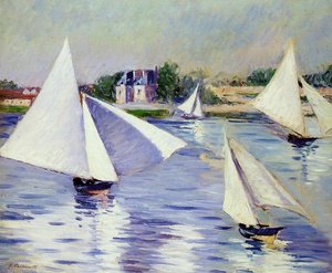 Sailboats On The Seine At Argenteuil — Gustave Caillebotte