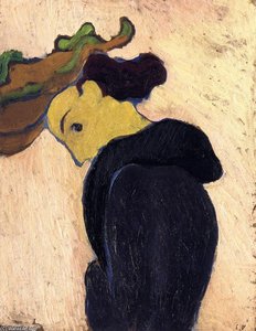 Woman In Profile Wearing A Green Hat — Jean-édouard Vuillard