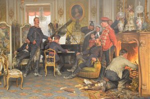 A Billet Outside Paris (1894) — Anton Von Werner