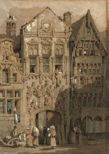 A Dutch Street Scene — Samuel Prout