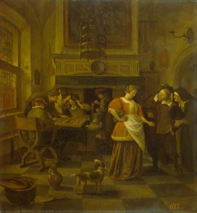 Tavern Scene — Jan Havickszoon Steen, Baroque