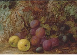 Plums, Damsons And Apples, On A Mossy Bank — Vincent Clare