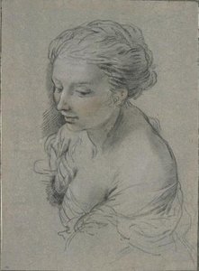 Bust Of A Woman In Profile, Head Turned To The Left — Pietro Da Cortona