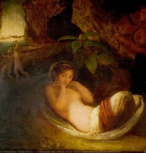 'a Midsummer Night's Dream', Act Ii, Scene 2, Titania Reposing With Her Indian Votaries — George Romney