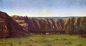 Rocky Landscape Near Flagey — Gustave Courbet, Impressionism