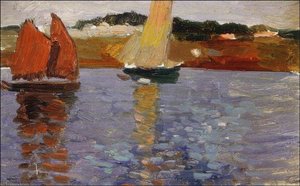 Barcos En Chioggia — Manuel Benedito Vives