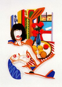 Monica And Matisse, Interior With Phonograph — Tom Wesselmann