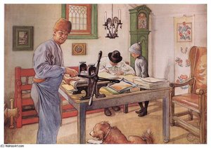 Where I Do My Etching — Carl Larsson