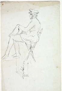 Man Seated On Chair — Thomas Cole, Hudson River School