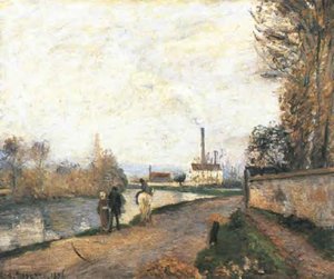 The Oise At Pontoise In Bad Weather — Camille Pissarro