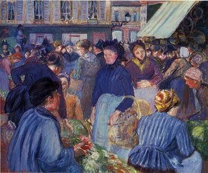 The Market At Gisors — Camille Pissarro, Impressionism