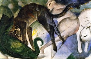 Playing Cats (also Known As Picture Of Cats) — Franz Marc