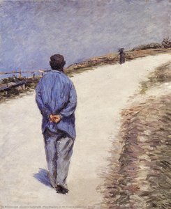 Pere Magloire On The Road To Saint-clair, Etretat — Gustave Caillebotte