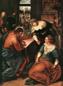 Christ In The House Of Martha And Mary — Jacopo Tintoretto