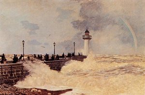 The Jetty At Le Havre — Claude Monet