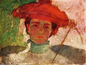 Girl With Parasol — Frank Duveneck