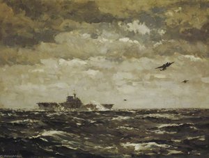 Mitchells Taking Off From Us Carrier 'hornet', 18 April 1942 — Norman Wilkinson