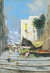 Napoli, Mercatino Sulla Scalinata