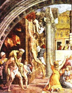 The Borgo Fire In A.d. 847 (left View) — Raphael