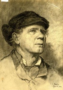 Portrait Of A Man Wearing A Cap — Theodore Clement Steele