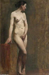 Standing Female Nude In 'venus Pudica' Pose
