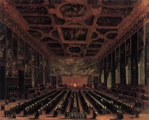The Sala Del Maggior Consiglio, Doge's Palace — Antonio Diziani