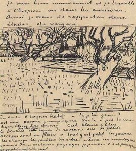 Orchard In Bloom With View Of Arles — Vincent Willem Van Gogh