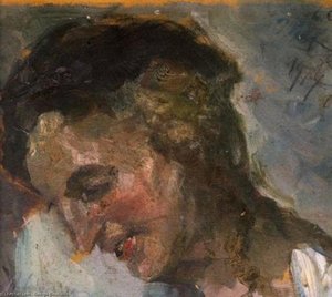 Portrait Of Painter's Wife — Georgios Bouzianis