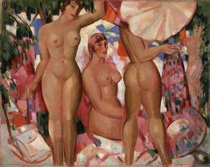 Bathers - The Parasol — John Duncan Fergusson