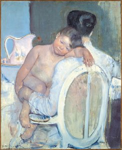 Mother Holding A Child In Her Arms — Mary Stevenson Cassatt, Impressionist Style