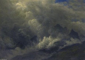 Study Of Counds And Mist — Albert Bierstadt