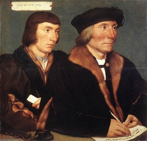Double Portrait Of Sir Thomas Godsalve And His Son John — Hans Holbein The Younger