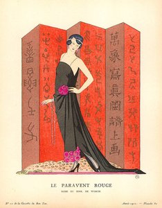 Le Paravent Rouge — Georges Barbier, Art Deco