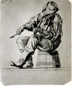 Study Of A Fiddler 1 — George Caleb Bingham