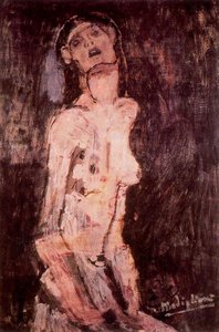 A Suffering Nude — Amedeo Clemente Modigliani, Expressionism