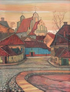 Roadway In Vilnius — Mstislav Dobuzhinsky