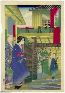 Tôkyô Ryôri Sukoburu Beppin — Tsukioka Yoshitoshi, Ukiyo-e