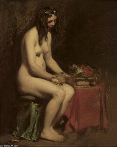 A Seated Female Nude — William Etty, Romanticism