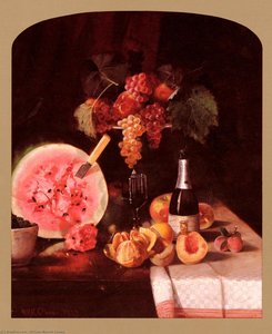 Still Life With Watermelon — William Merritt Chase, Impressionist Style