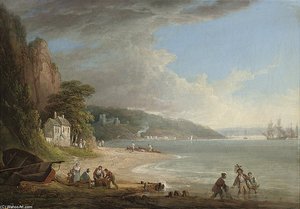Shipping Lying On The Tamar Before Pentillie Castle