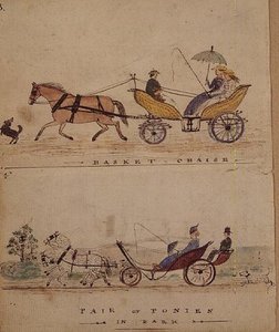 Basket Chaise And Pair Of Ponies