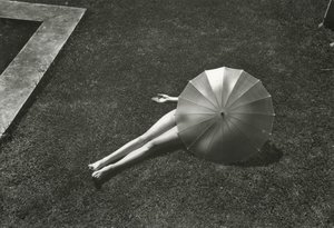 Nude With Parasol, Harper's Bazaar — Martin Munkácsi