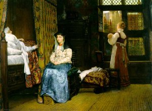 A Birth Chamber, Seventeenth Century — Lourens Alma Tadema, Academic Painting