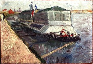Bathing Float On The Seine At Asnieres — Vincent Willem Van Gogh
