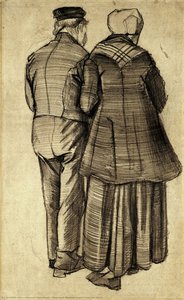 Man And Woman Seen From The Back — Vincent Willem Van Gogh