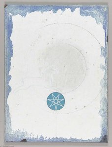 Untitled (stenciled Horse In Blue Ink) — Joseph Cornell