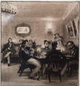 Playing The Whist — Boris Mikhailovich Kustodiev, Realism