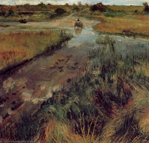 Swollen Stream At Shinnecock — William Merritt Chase