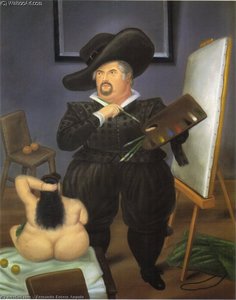 Autoportrait En Velasquez - (02) — Fernando Botero
