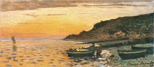 Seacoast At Saint-adresse, Sunset — Claude Monet